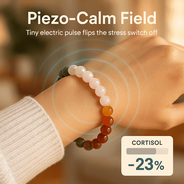 CalmCradle™ Fertility Bracelet | Piezo-Calm Moonstone & Rose Quartz Wristband for Natural Conception Support