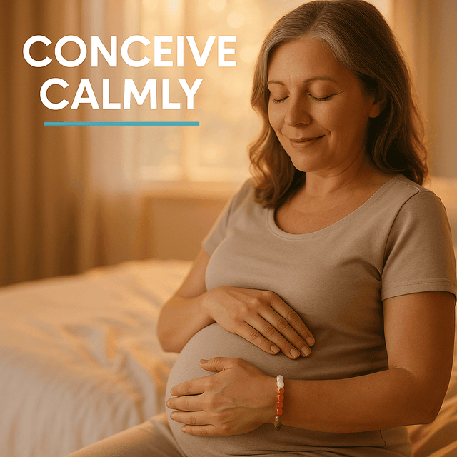 CalmCradle™ Fertility Bracelet | Piezo-Calm Moonstone & Rose Quartz Wristband for Natural Conception Support